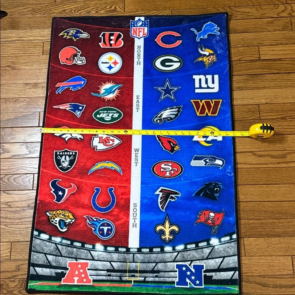 NFL Team Logo rug - Red and Blue